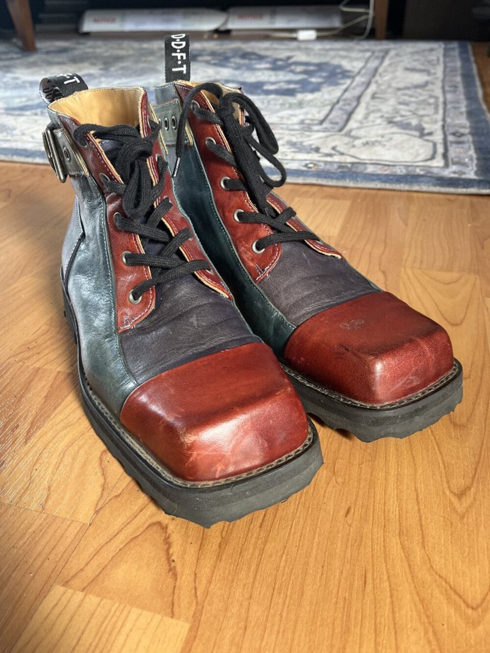 Multi-Colour Fluevog Lace-up Boots Size 8